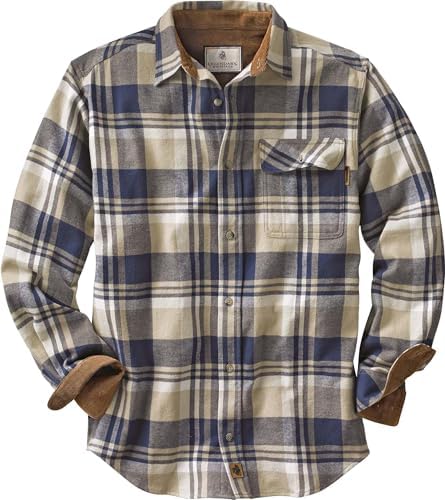 Legendary Whitetails Men’s Buck Camp Flannel, Long Sleeve Plaid Button Down Casual Shirt