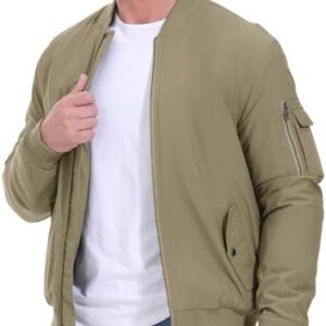 Gopune Men's Windproof Bomber Jacket Warm Water Resistant Windbreaker Winter Outwear Quilted Jackets Coats